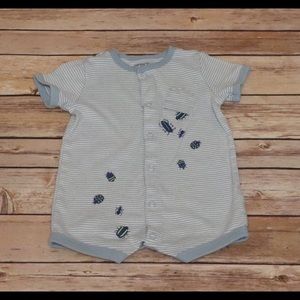 Carters bug striped romper